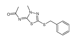 N-(5-benzylsulfanyl-3-methyl-1,3,4-thiadiazol-2-ylidene)acetamide