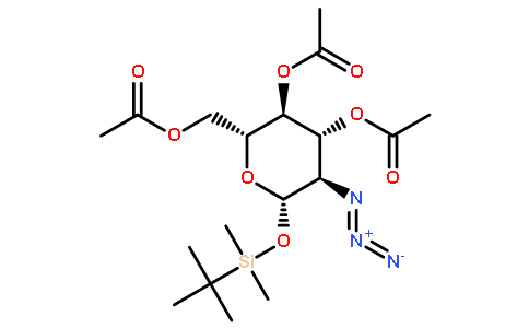 1-O-叔丁基二甲基硅基 2-叠氮基-2-脱氧-β-D-吡喃葡萄糖苷 3,4,6-三乙酸酯